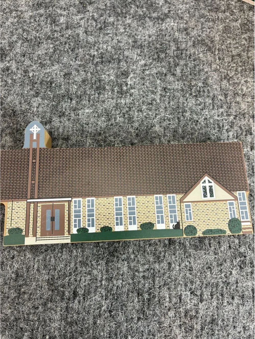 Vintage Cats Meow Church Wooden Figure Lot 5 Pieces